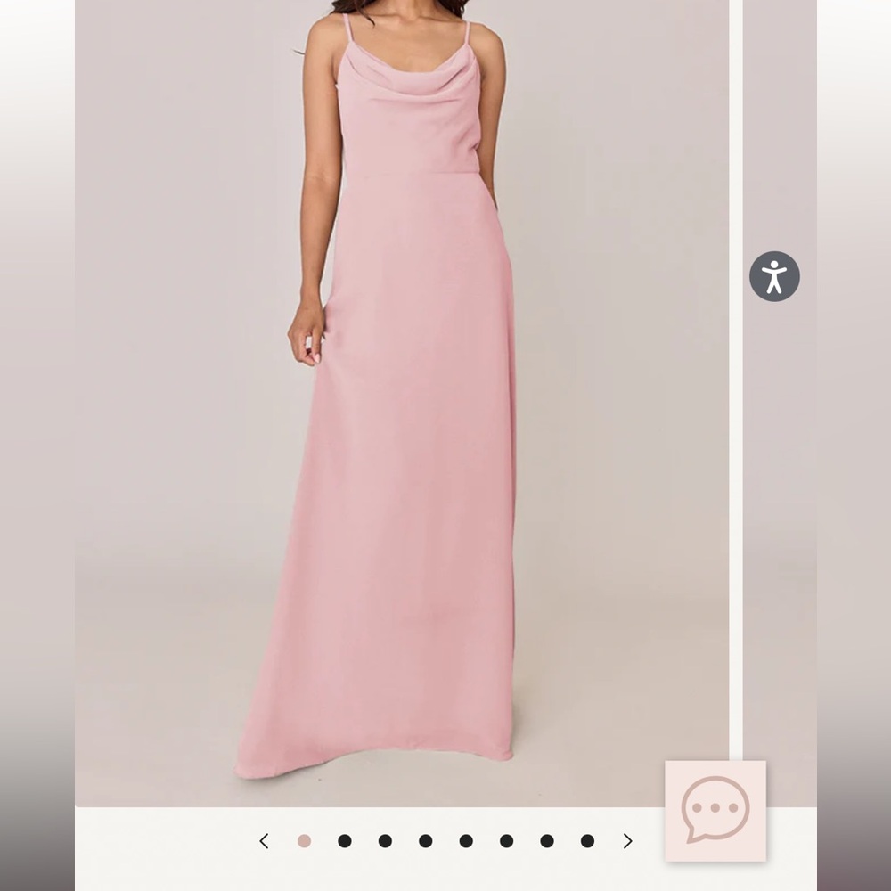 Revelry Pink Sleeveless Cowl Neck Gown
